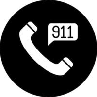 telefoontje 911 vector icoon stijl