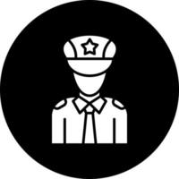Politie officier vector icoon stijl