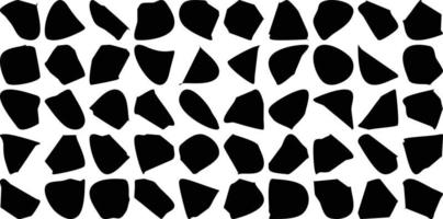 hand- getrokken biologisch vormen vloeistof en vloeistof vorm zwart symbool reeks 50 vector