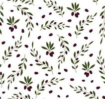 naadloze vector patroon met takjes van de olijfboom. olijf achtergrond. perfect voor behang, achtergrond, textiel of inpakpapier.