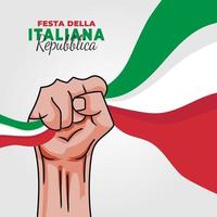 vectorillustratie van festa della repubblica italiana poster vector