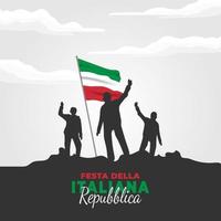 republiek dag van italië poster vector