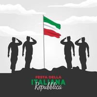 republiek dag van italië poster vector