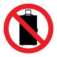 verbod bagage icoon vector
