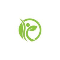 natuurlijk eco Gezondheid - logo sjabloon vector