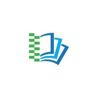 ritssluiting boek logo sjabloon vector