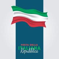 vectorillustratie van festa della repubblica italiana poster vector