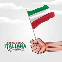 republiek dag van italië poster vector