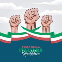 republiek dag van italië poster vector