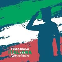 republiek dag van italië poster vector