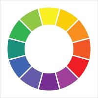 kleur tabel wiel, helling regenboog, circulaire regenboog. vector