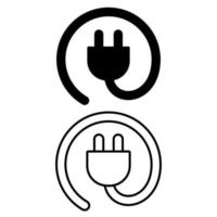 elektriciteit icoon vector set. opladen illustratie teken verzameling. stroomsterkte symbool.