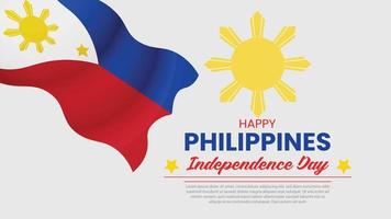 phillipines onafhankelijkheid dag wensen ontwerp web banier vector het dossier