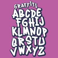 Handgemaakte Street Style Graffiti-lettertype vector