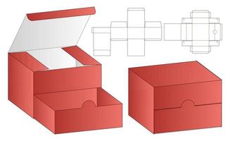 doos verpakking gestanst sjabloonontwerp. 3D-model vector