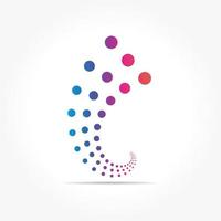 logotype concept met gekleurde dots vector
