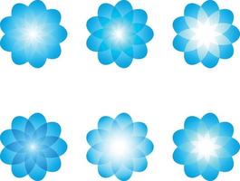 vector beeld van divers blauw bloemen