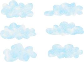 waterverf wolk geïsoleerd Aan wit vector