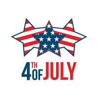 gelukkig 4e van juli. uitstekend geschenk kaart naar de dag van onafhankelijkheid. Amerikaans vlag. vector illustratie