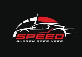 snelheid racing auto logo ontwerp vector illustratie