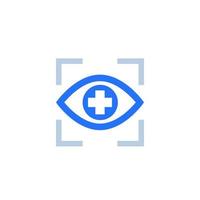 oog met plus logo, vector pictogram