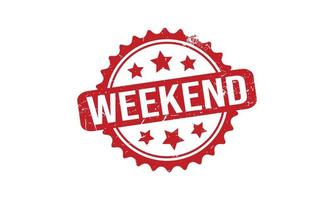 weekend rubber stempel. weekend grunge postzegel zegel vector illustratie