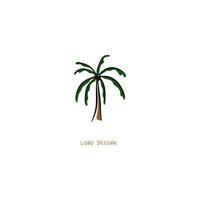 illustratie van abstract een palm boom. logo sjabloon. vector illustratie.