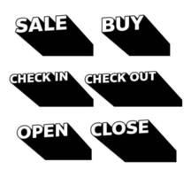pop-up zwarte vrijdag verkoop winkel promotie tag ontwerp voor marketing vector