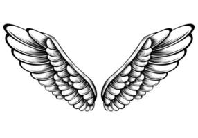 vector engel Vleugels tatoeëren ontwerp
