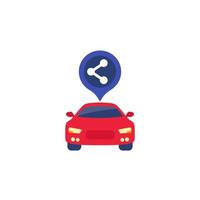 carsharing service vector platte pictogram