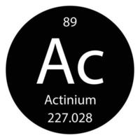 periodiek tafel element chemisch symbool actinium molecuul chemie vector atoom icoon