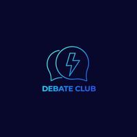 debat club vector logo, lineair