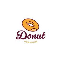 vlak donut logo ontwerp vector concept illustratie idee
