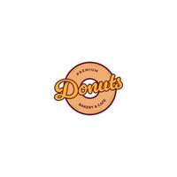 vlak donut logo ontwerp vector concept illustratie idee