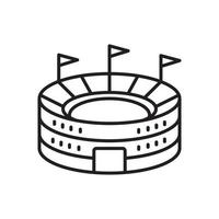 stadion icoon met lineair stijl geïsoleerd Aan wit achtergrond vector