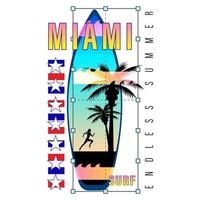 Miami surf overhemd met logoprint vector