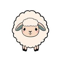 schattig pluizig schapen illustratie vector