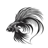 betta vis vector illustratie, vechten vis logo ontwerp