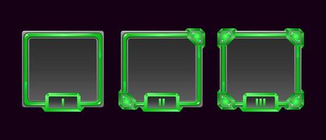 set van jelly game ui border avatar frame met cijfer voor gui asset-elementen vector