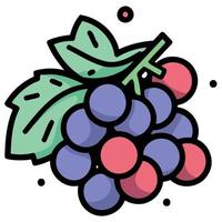 fruit bundel van Purper druiven vector