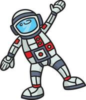 astronaut tekenfilm gekleurde clip art illustratie vector