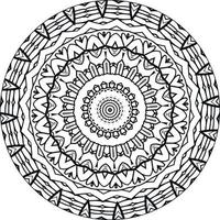 circulaire patroon in het formulier van mandala voor henna, mehndi, tatoeëren, decoratie. decoratief ornament in etnisch oosters stijl. kleur boek bladzijde. wijnoogst decoratief elementen. vector