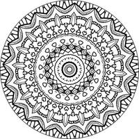 gemakkelijk circulaire patroon in het formulier van mandala voor henna, mehndi, tatoeëren, decoratie. decoratief ornament in etnisch oosters stijl. kleur boek bladzijde. cirkel vector clip art bloemen bloem oosters patroon