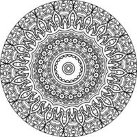 gemakkelijk circulaire patroon in het formulier van mandala voor henna, mehndi, tatoeëren, decoratie. decoratief ornament in etnisch oosters stijl. kleur boek bladzijde voor kinderen. wijnoogst decoratief elementen vector