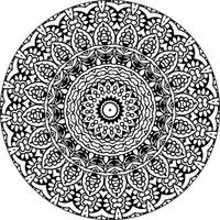 gemakkelijk mandala, gemakkelijk mandala's bloemen kleur bladzijde Aan wit achtergrond. vector