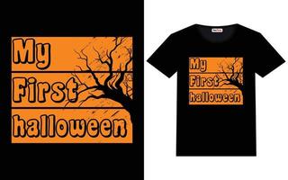 modieus halloween grafisch wijnoogst typografie en belettering t overhemd ontwerp vector