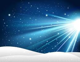 winter achtergrond met glimmend blauw licht, vector illustratie