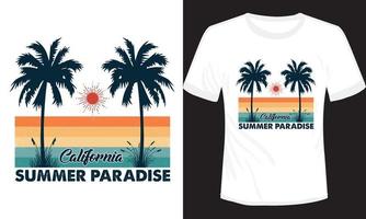 zomer paradijs Californië t-shirt ontwerp vector illustratie