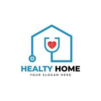 creatief medisch huis logo ontwerp vector bewerkbare