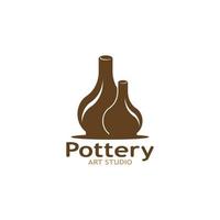 pottenbakkerij kunst studio logo vector sjabloon illustratie